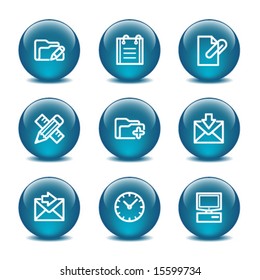 Glass ball web icons, set 27