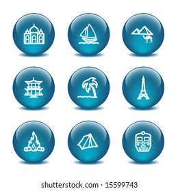 Glass ball web icons, set 22