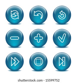 Glass ball web icons, set 29