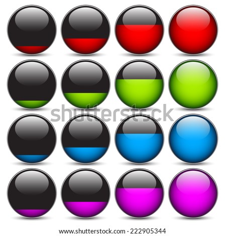 Glass balls with liquid fillings. measuring concept.