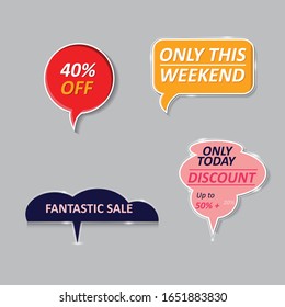 Glass banner promotional badges and sale tags. price tag sale2. vector price. tag sale
