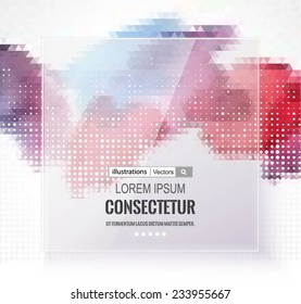 Glass banner. Vector illustration for your business presentations. 