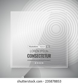 Glass banner. Vector illustration for your business presentations.