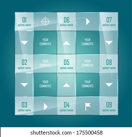 Glass banners for infographics or use in design - vector abstract background