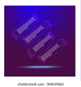 Glass banners. Vector illustration for your business presentations.
