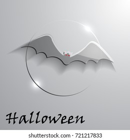 Glass Bat Icon. Vector