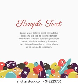 Glass Beads Background - Colourful Vector Template