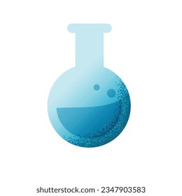 Glass beaker cartoon icon school element student concept,Chemistry, Scientific medicine, Biology, isolated vector illustration