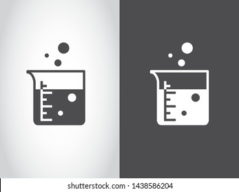 Glass Beaker Lab Glassware Boiling Formula Research Outline Black White