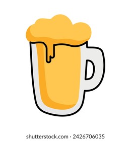 A glass of beer at the bar on St. Patrick's Day
