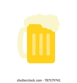 Glass of beer beverage flat icon