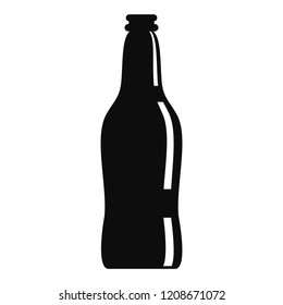 Glass beer bottle icon. Simple illustration of glass beer bottle vector icon for web design isolated on white background