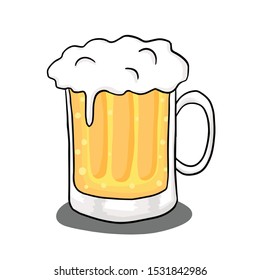 Glass Beer Cartoon Hand Drawn Stock Vector (royalty Free) 1531842986 