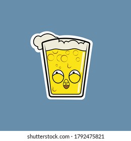ein Glas Bier-Zeichen-Vektorgrafik für Symbol und Aufkleber
