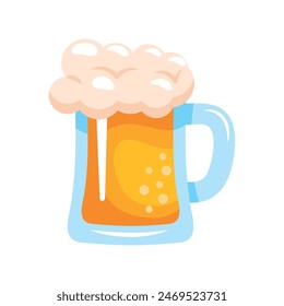 glass of beer cold drink isolated