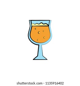 glass of beer colored sketch style icon. Element of beer icon for mobile concept and web apps. Hand drawn glass of beer icon can be used for web and mobile on white background