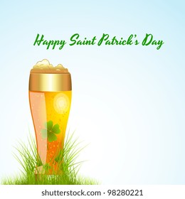 Glass of Beer PatrickÃ¢Â?Â?s Day Background
