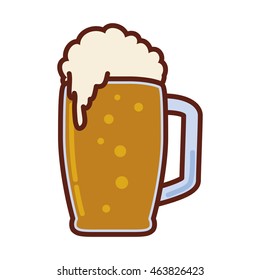 glass beer drink beverage alcohol icon. Isolated and flat illustration. Vector graphic