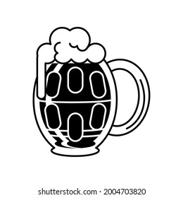 glass of beer drink isolated