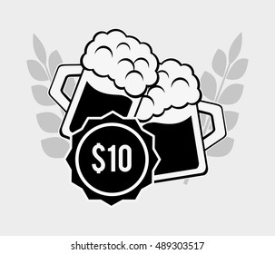 glass of beer emblem image