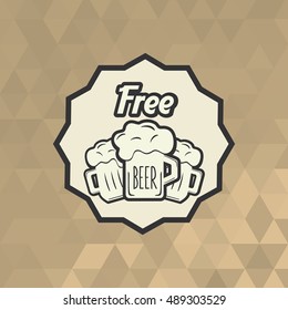 glass of beer emblem image