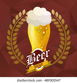 glass of beer emblem image