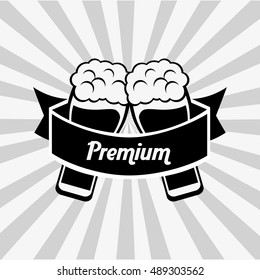 glass of beer emblem image