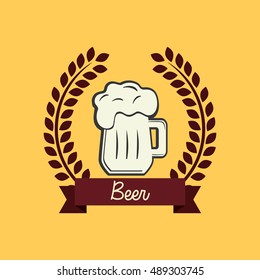 glass of beer emblem image