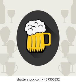 glass of beer emblem image