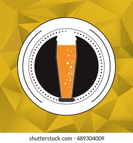 glass of beer emblem image