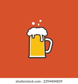 A glass of beer flat icon
