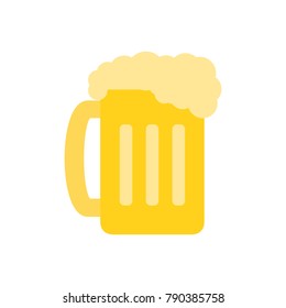 Glass of beer flat icon