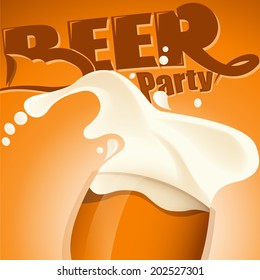 glass of beer with foam