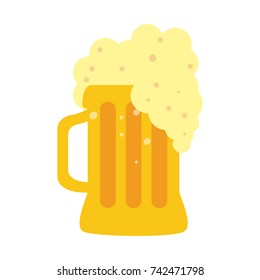 glass of beer with foam icon image 