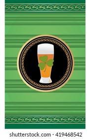 glass beer gold