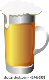 glass beer gold