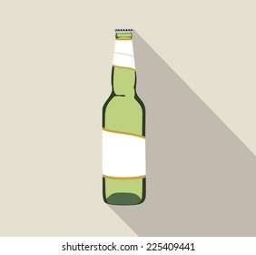 Glass Beer Green Bottle 