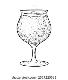 Ein Glas Bier. Handgezeichnete Vektorgrafik