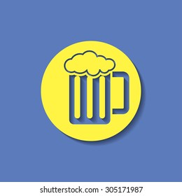 Glass of beer icon