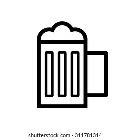 Glass of beer icon