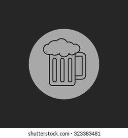 Glass of beer icon