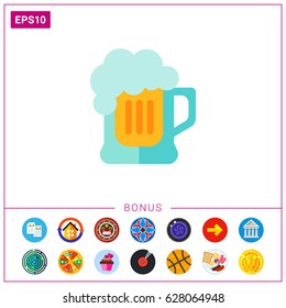 Glass of beer icon