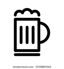 Glass of beer icon, beverage, drink, vector illustration