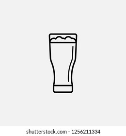 Glass of beer icon. Beer concept symbol design. Stock - Vector illustration can be used for web