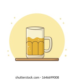 Glass Beer Icon Design Vector