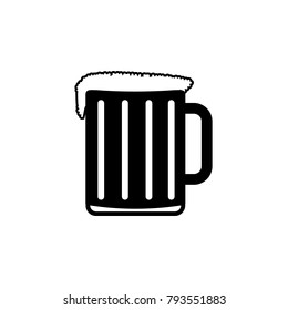 a glass of beer icon. Elements of bar and alcoholic drinks icon. Premium quality graphic design icon. Baby Signs, outline symbols collection icon for websites, web design, mobile on white background