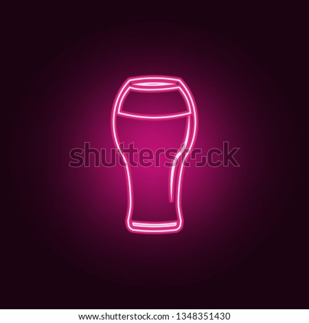 a glass of beer icon. Elements of Bar in neon style icons. Simple icon for websites, web design, mobile app, info graphics