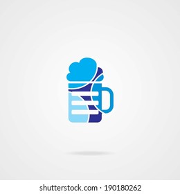 Glass of beer icon. eps-10.