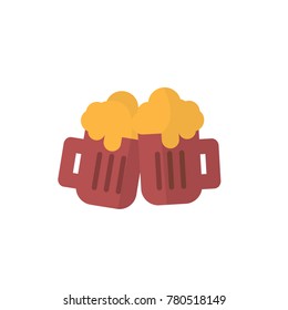 glass beer icon flat