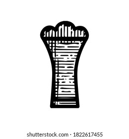 glass beer icon hand drawn vector illustration isolated on white background